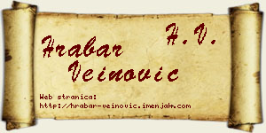 Hrabar Veinović vizit kartica
